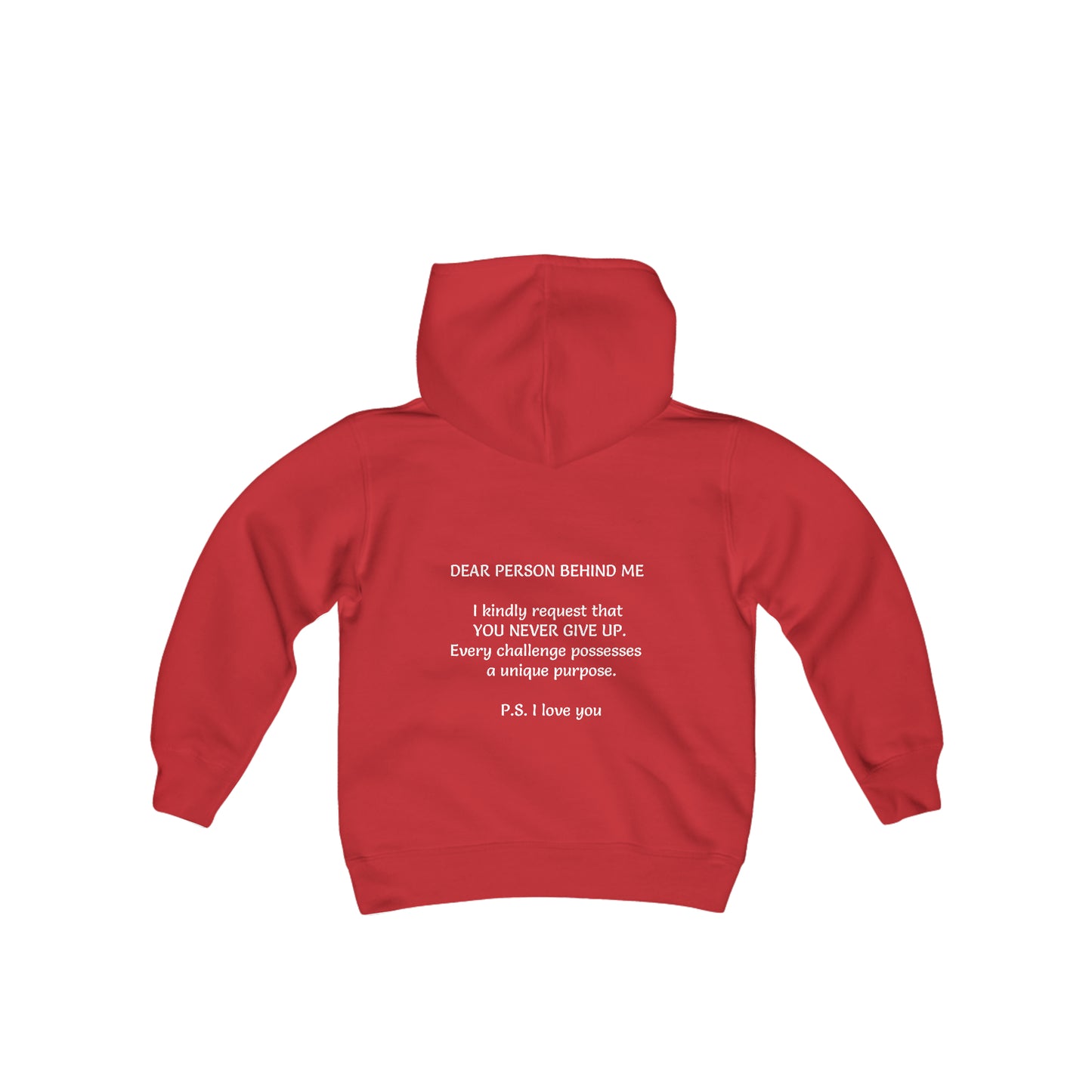 Youth Heavy Blend Hooded Sweatshirt - Never Give Up