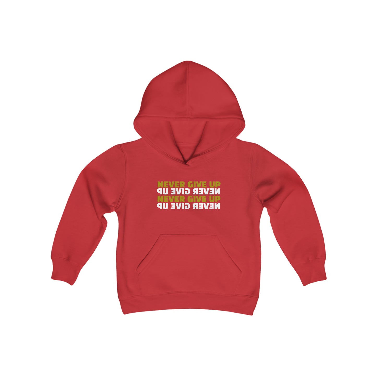 Youth Heavy Blend Hooded Sweatshirt - Never Give Up