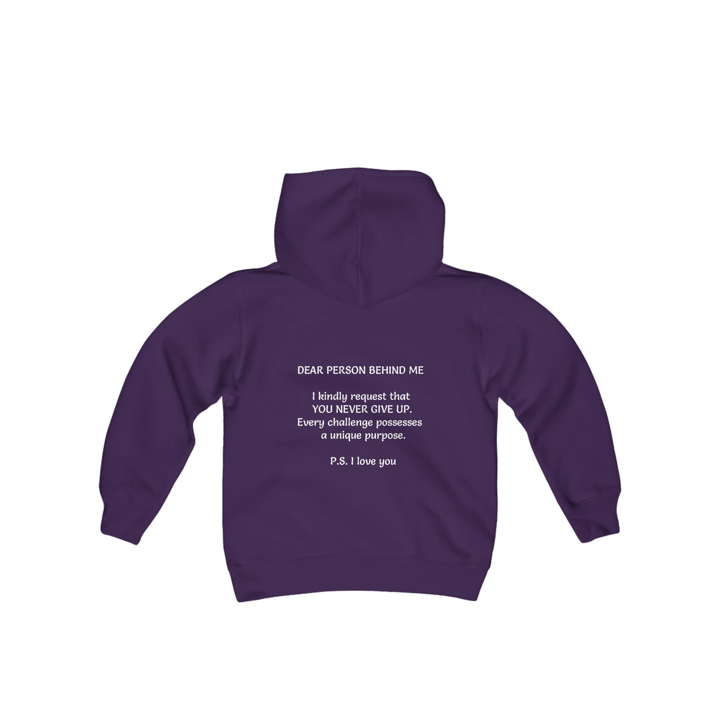 Youth Heavy Blend Hooded Sweatshirt - Never Give Up