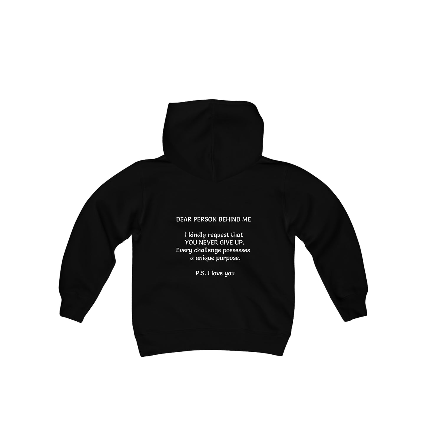 Youth Heavy Blend Hooded Sweatshirt - Never Give Up